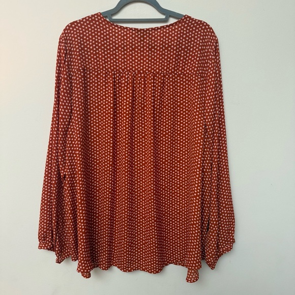 Torrid Orange Polka Dot Blouse - Picture 9 of 11